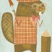A beaver happy to see his dinner.   Limited edition print by Matte Stephens.