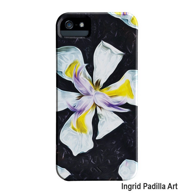 Floral, iPhone 5 Case, Orchid, Funky Abstract Art, iPhone, cases, by Ingrid
