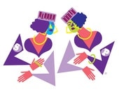 Salt n Pepa Art Print, 8x10 Hip Hop Portrait Illustration