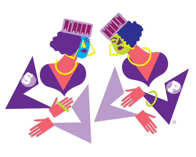 Salt n Pepa Art Print, 8x10 Hip Hop Portrait Illustration