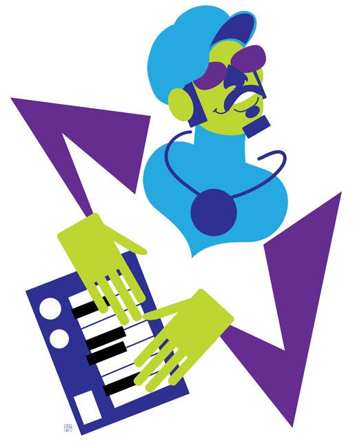 Stevie Wonder Art Print, 8x10 Soul Music Portrait Illustration