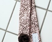 Pink and Brown Damask Flower DSLR Camera Strap Cover
