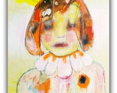 Original Painting  Acrylic Mixed Media Portrait 16 x 20 - Chrissy