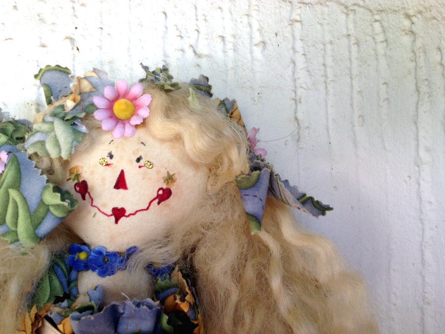OOAK cloth doll handmade- Margherita and the scent of the Summer