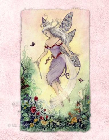 The Springing - nature faery signed print - Mary Layton
