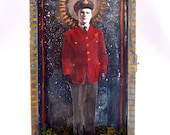 Gratitude to Saint Expeditus / Expedite / Expedito - Original Mixed Media Assemblage