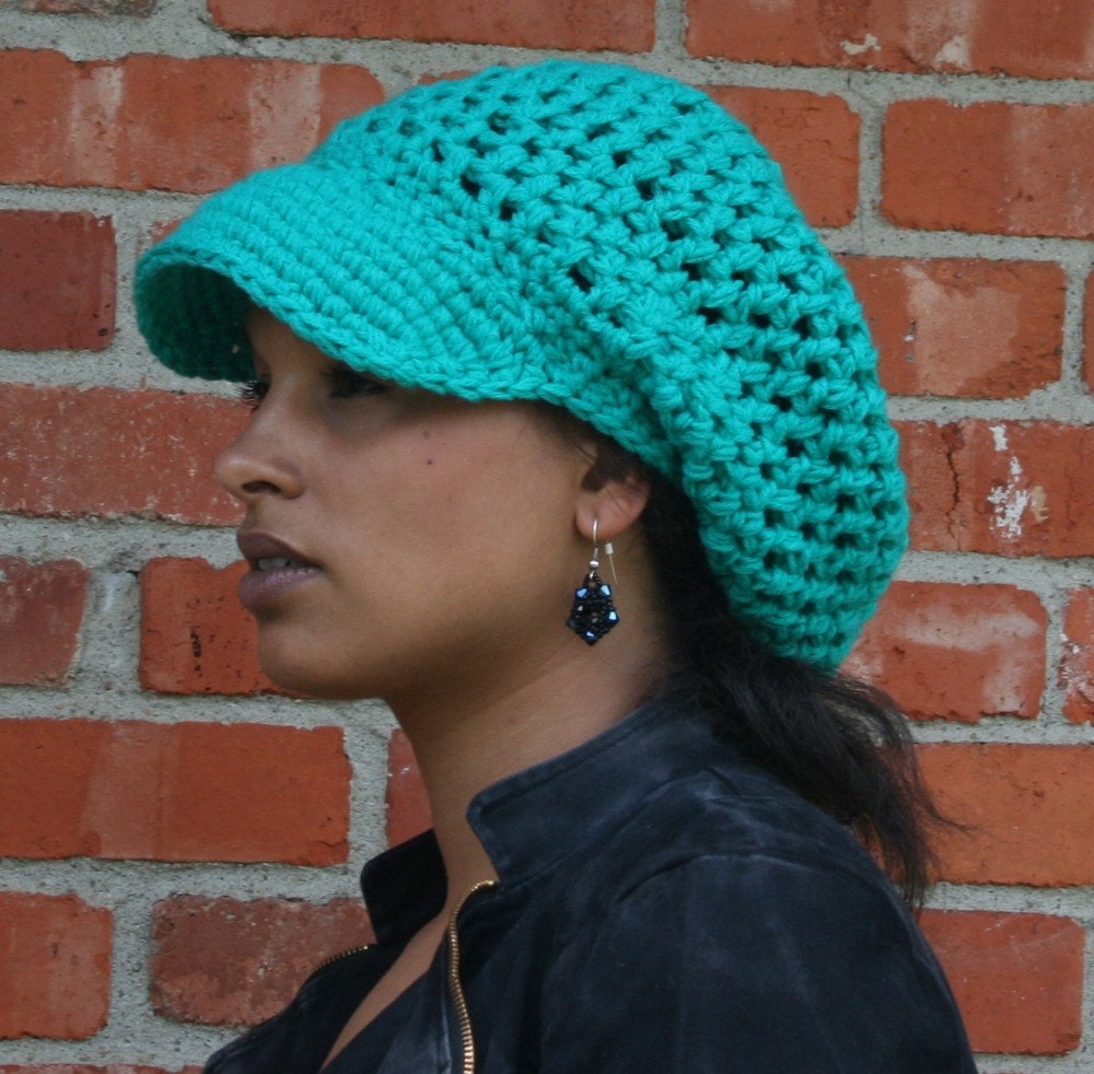 Custom Color Visor Tam Hat Hippie Newsboy slouchy beanie dreads dreadlocks billed
