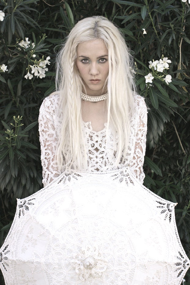 The White Queen Edwardian Tape lace Battenburg  Top Exquisite wearable larger size Baby Jane Vibes