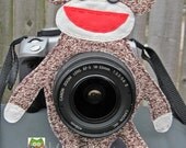 Smile Pal, Smile Buddy, Camera Buddy, Camera Photo Prop,Sock Monkey, Lens Friends, Photography Helper,Lens Accessory Made to Order