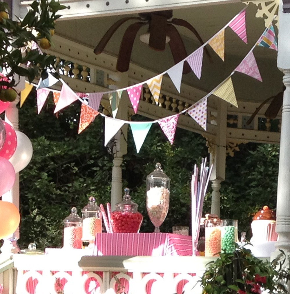 Wedding Decoration, Custom Set of 2 Banners, Discounted Price. 11 Flags Per Banner.  Personalization Available Too.