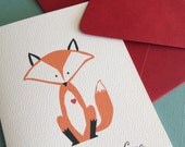 What a Fox- Valentines single greeting card