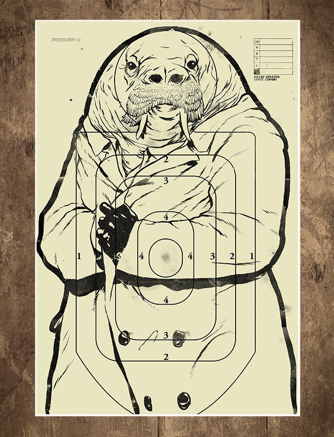 Mustache, Walrus, Animal print, Digital Print, 18 x 24 Matte Print