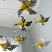 Yellow, Black and White Mobile / Crib Mobile / Baby Mobile / Nursery Decor / Pinwheels : Hello Yellow