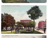 3 Antique Postcards of Oakland, California - Lake Merritt  - Over 100 years old