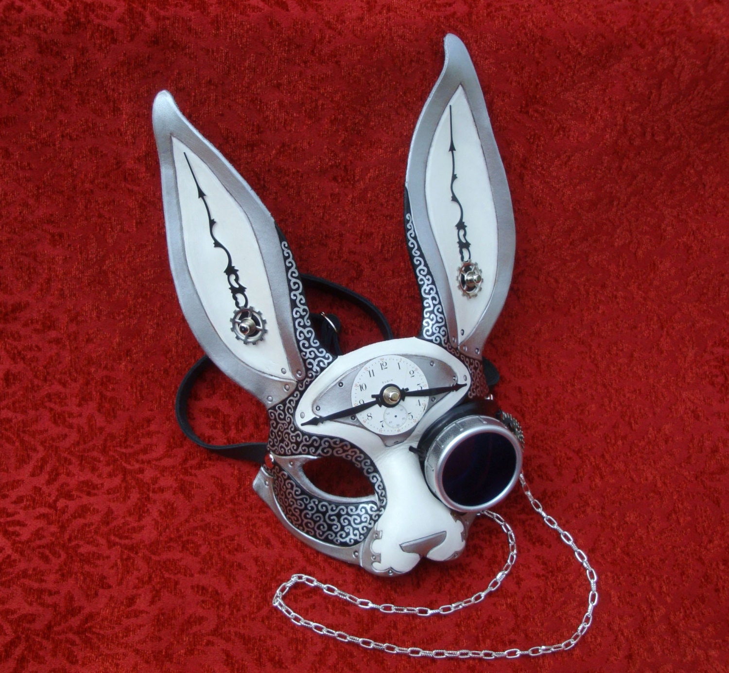 March-of-Time Hare V18... leather clockwork rabbit mask