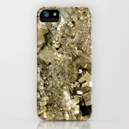 iPhone or Samsung Galaxy Cell Phone Case - Crystal Pyrite / Fools