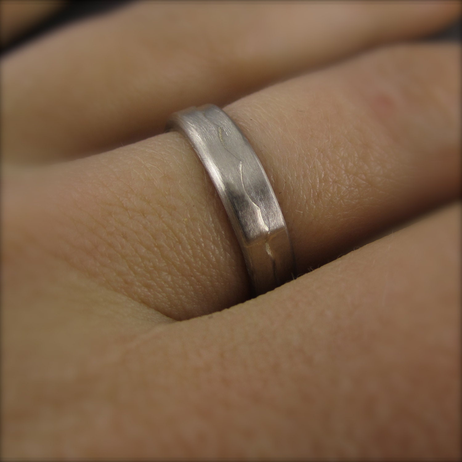 Half Payment for 4.5mm 14KY Palladium White Gold Wave Wedding Band - Reserved for Cait