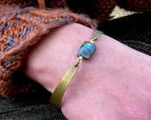 Inner Fire - Labradorite and Brass Bracelet