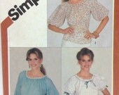 Vintage Plus Size Sewing Pattern Peasant Blouse Pattern