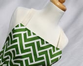 Emerald Green Trendy Woven Pattern Apron