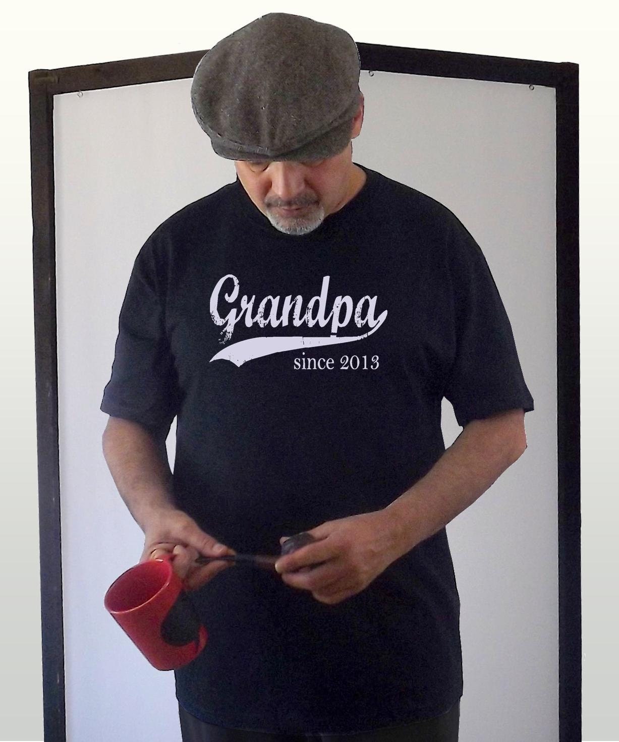 Father's Day - Gifts for Grandpa - Grandparent's Gift - Grandpa since (any year) - sizes sm, med, lg, xl - many colors available