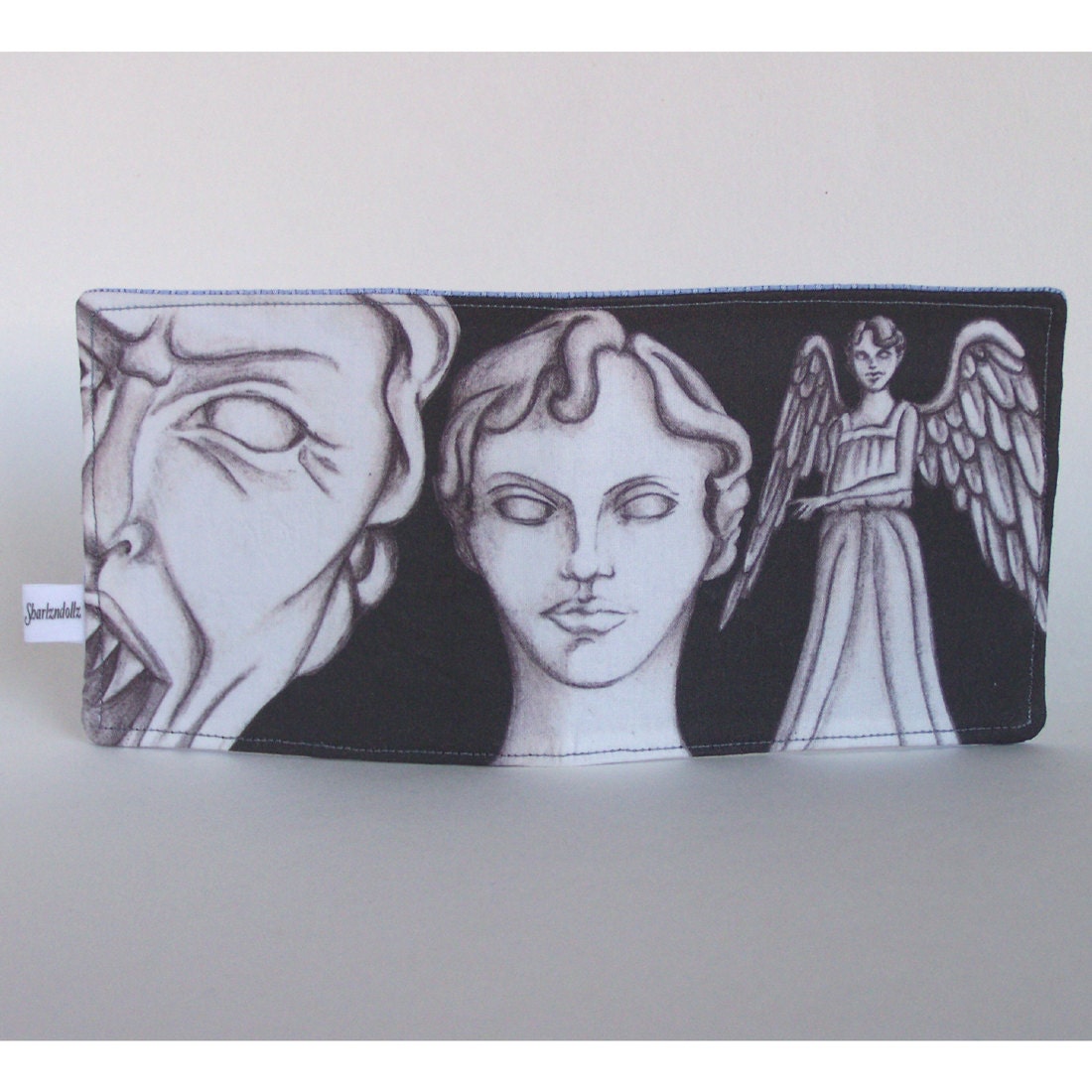 Wallet Dr Who Weeping Angel The Doctor Time Lord Dont Blink Pencil Sketch Design