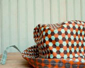 Kids Bucket Cap 2 3 4 Years - Rusty Geometry Reversible Trick Sun Hat Country Vacation Summer Style