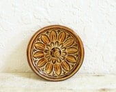 Ceramic Ring Holder Jewelry Catcher Dish Bowl Brown Amber