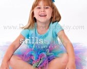 Toddler Birthday Tutu in Purple color mix, custom made in girls sizes 2t, 3t, or 4t, party skirt -CONFETTI CELEBRATION