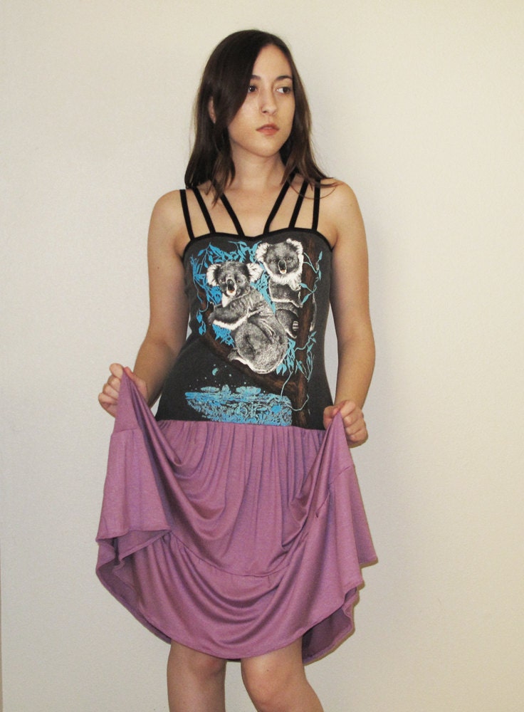 Koalas purple organic dress