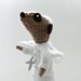 Meerkat Pope Francis, knitted papal meerkat, pontiff, Vatican meerkat