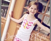 Pink Chevron knit ruffle shorts 18 24 2 3 4 5 6 7 8