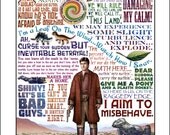 I Aim to Misbehave- Firefly/Serenity tribute- signed print