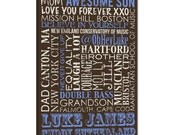 Typography "ELITE" Series Word Art Canvas art personalized Words and phrases wall art 16X20