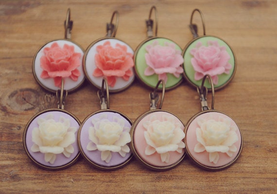 victorian rose earring dangles by yeahhello