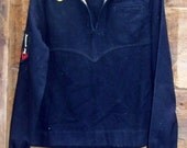 Vintage U S NAVY BLUE SHIRT, Dress Jumper, stars, stripes, anchor buttons, wool, Military Uniform