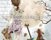Best Buddies - Zombie Girl and Cat - Stationery Set with Envelopes