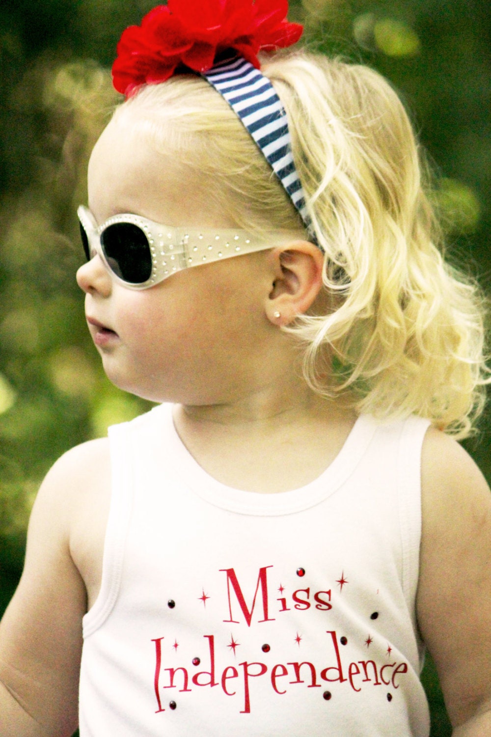 Miss Independence Bunny Tank - Perfect for your 4th of July Princess - sizes 6m to 3T are made and ready to ship
