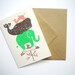 Tons of love- hand printed I Love you, birthday, anniversary, Valentine's Card