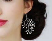Tiny Freshwater Pearl Branch Earrings