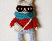 Alec the Hipster Bunny - kawaii amigurumi