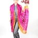 Wool silk felted scarf felt scarf pink and orange