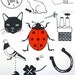 Art Screen Print Lucky Things Limited Edition Typography Orange Red Good Luck