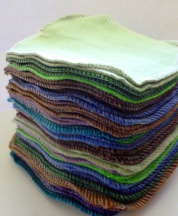 25 Family Cloth Wipes to Replace Toilet Paper Tiny by moocowmomma