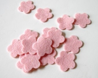 Flower Die Cuts  100%  Wool Felt Tiny Blossoms Set of 15  Appliques Sewing Crafting Scrapbooking Confetti Party Supply Wedding Shower DIY