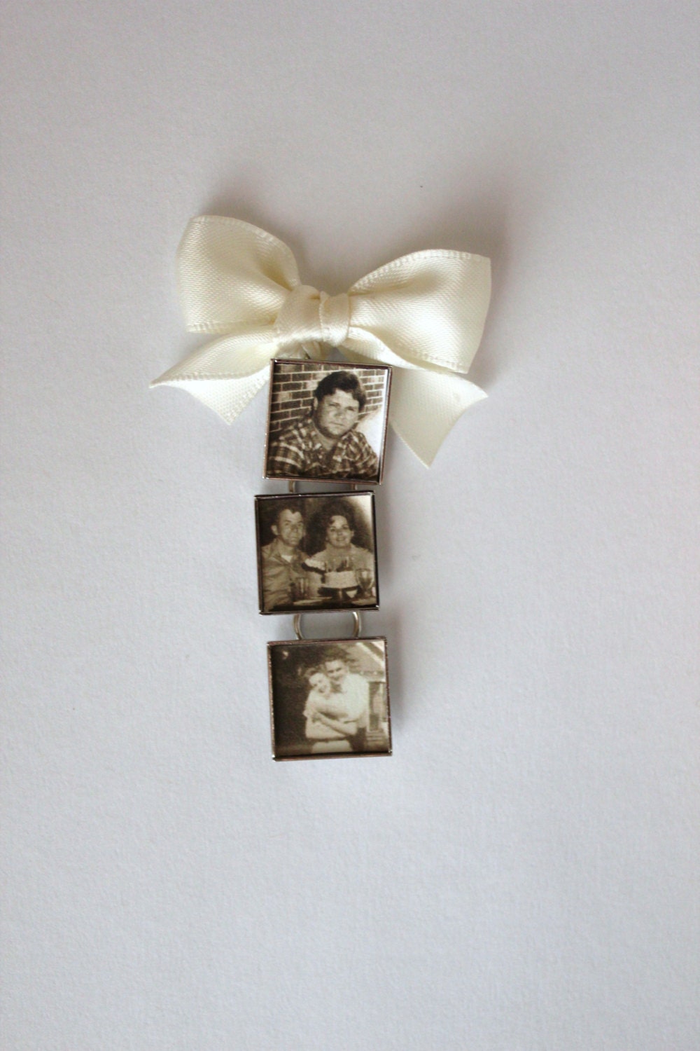 Three Photo Bouquet Charm