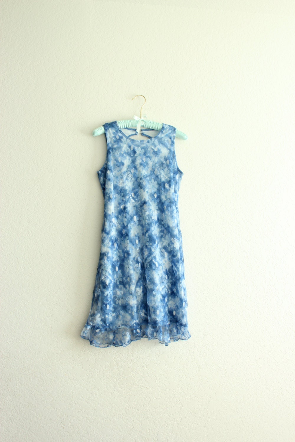 90s daisy flower cut out dress s/m