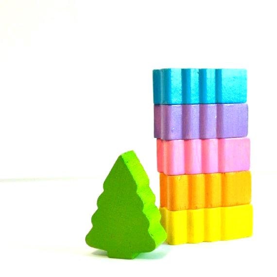 Waldorf Toy - Sorting Trees,  Wooden toy / Educational  Montessori Toy