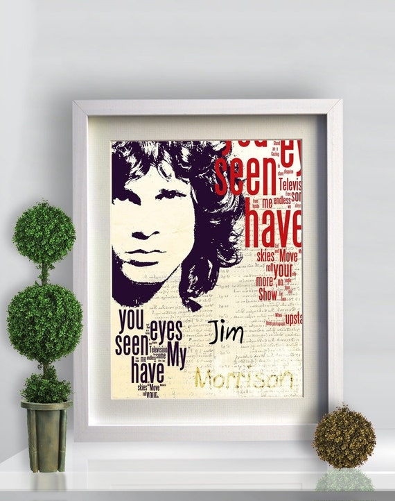 Music Poster The Doors Singer Jim Morrison Music fine Art.cotton canvas by artistico Handmade Wall Decor giclee large print