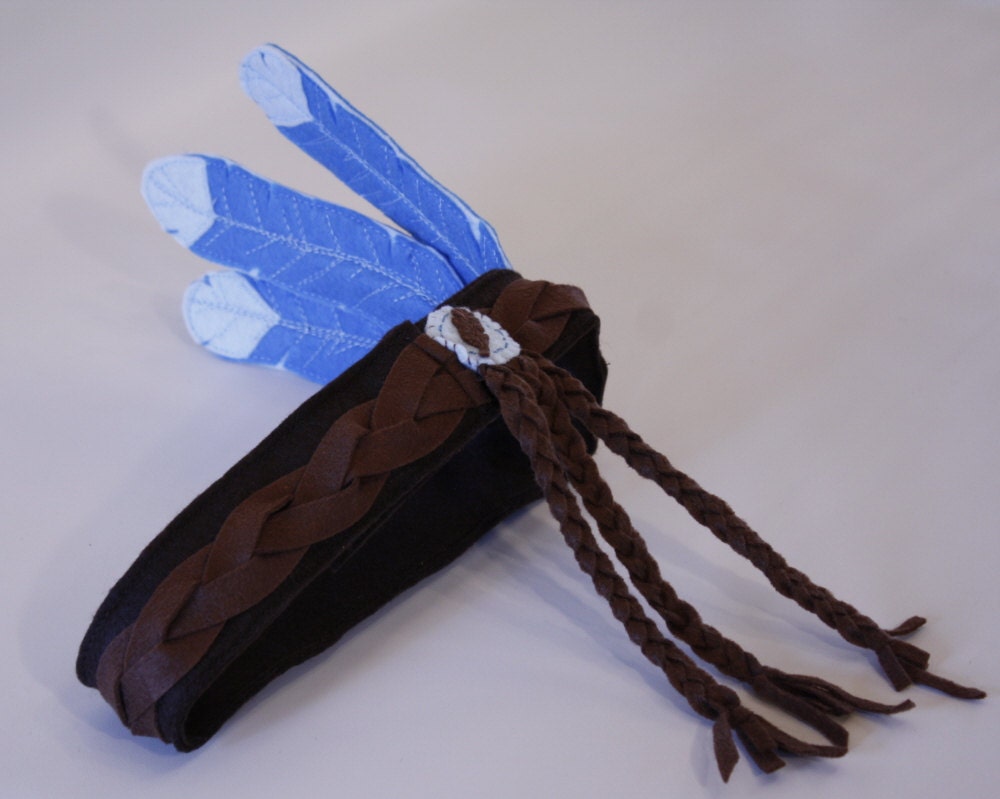 Blue Jay Feather Crown Pretend Play Costume